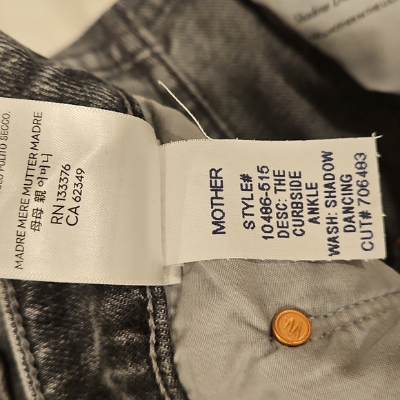 💕MOTHER SUPERIOR💕 The Curbside Ankle Jeans ~ Dancing Shadow Grey 29 NWOT - Picture 16 of 16